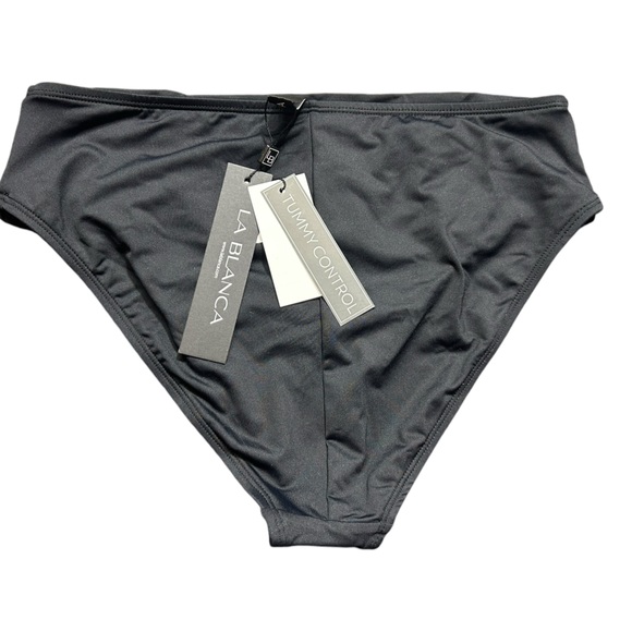 LA BLANCA ISLAND GODDESS tummy control mid waist sash band swim Bottom NWT - Picture 4 of 7